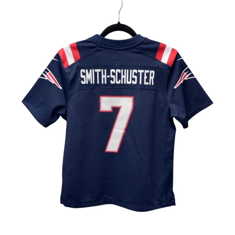 Nike New England Patriots JuJu Smith-Schuster 7 Jersey Youth Medium Navy Blue